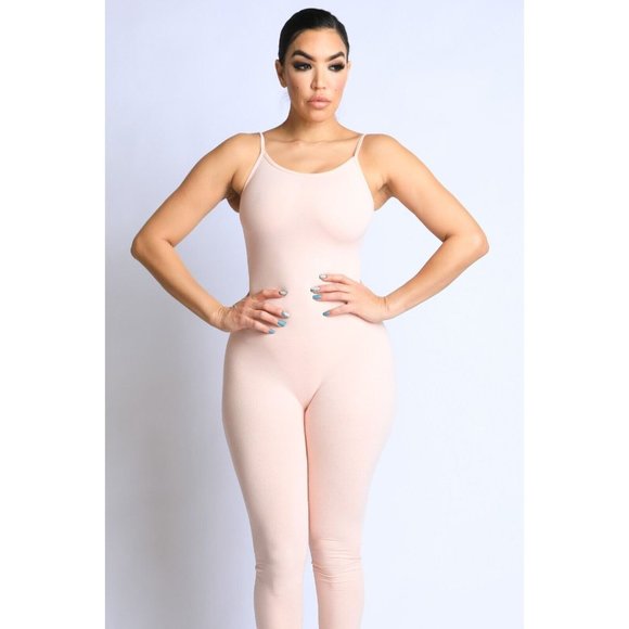 Women's Spaghetti Strap Bodycon Tank One Piece Jumpsuits Rompers S M L - Picture 8 of 8